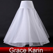 Grace Karin A-Line High Quality White Long Petticoat for wedding dress CL2708